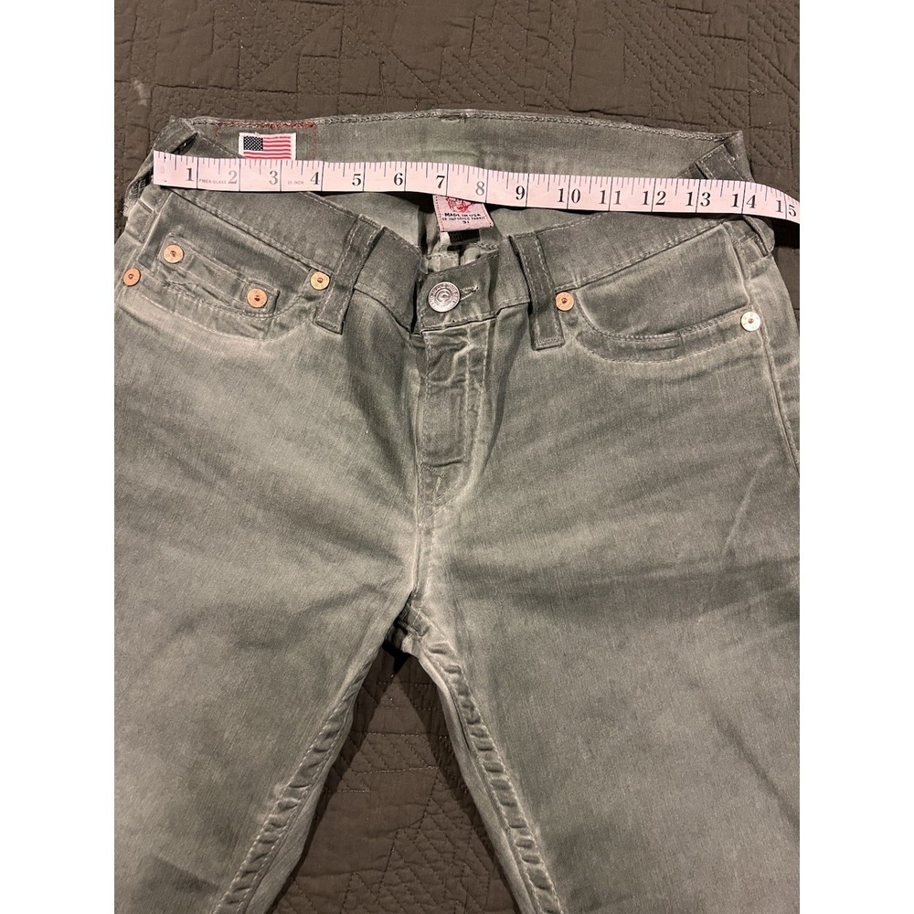 True Religion Women's Gray Jeans Casey Style Waxy Finish‎ Size 31 - Picture 4 of 12